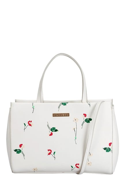 Caprese Flowerbud White Printed Handbag Reviews Ratings Tata Cliq Ratings Reviews