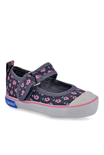 Beanz Kids Rush Rhea Navy & Pink Mary Jane Shoes