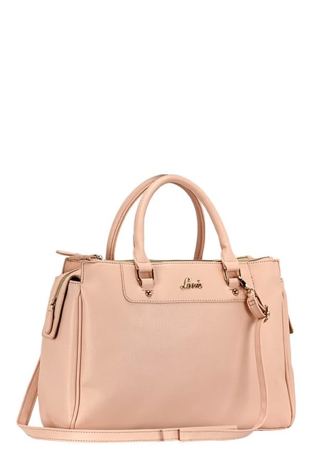 lavie pink solid shoulder bag