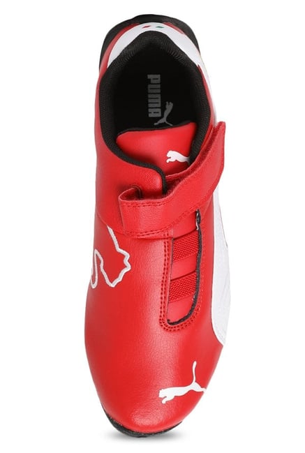 Puma Kids Ferrari SF Future Cat V PS Rosso Corsa Velcro Shoes