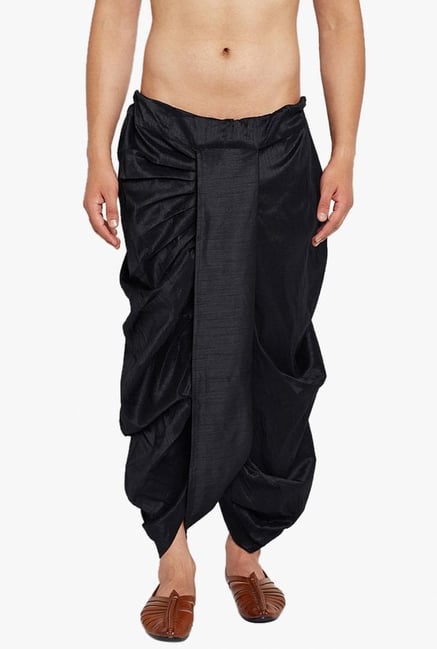 Sojanya Black Regular Fit Dhoti Pants-Sojanya-Apparel-TATA CLIQ