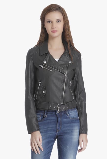 Only Black Polyurethane Jacket