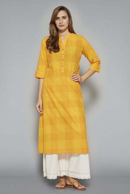 utsa yellow kurta