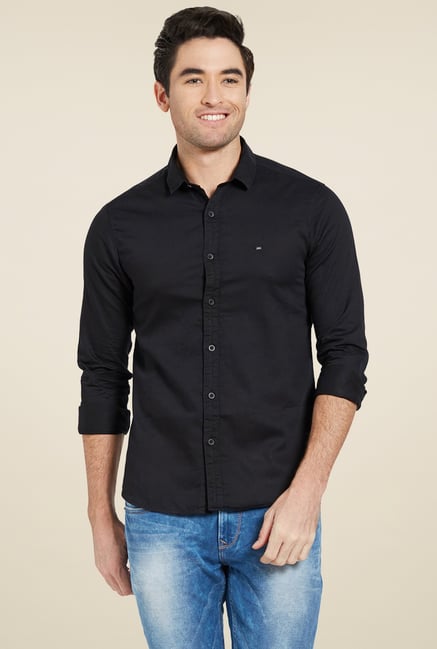 Buy Spykar Black Slim Fit Shirt for Men Online Tata CLiQ