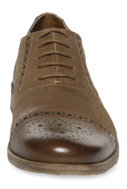 allen solly brown formal shoes
