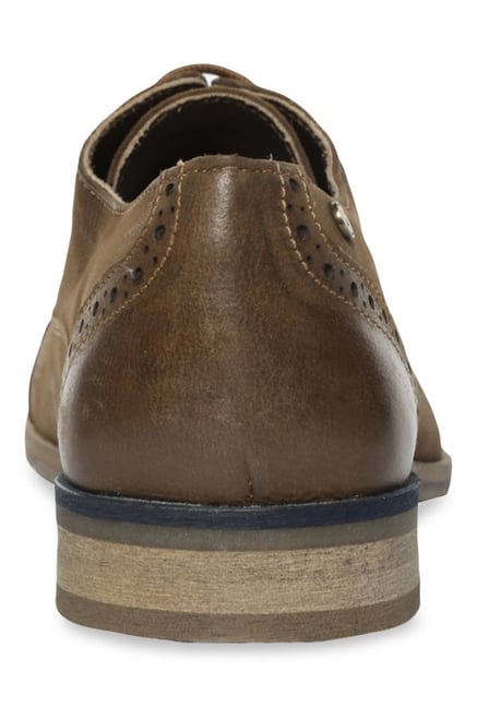 allen solly brown formal shoes