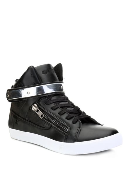 Black \u0026 Silver Ankle High Sneakers 