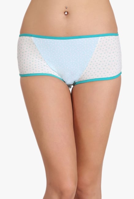 Clovia Mid Waist Hipster Panty in White - Cotton 