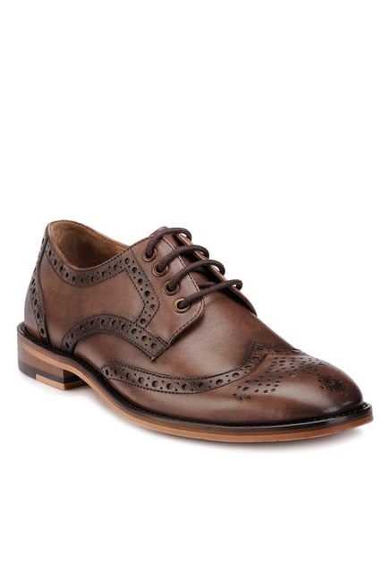 Teakwood Leathers Brown Brogue Shoes