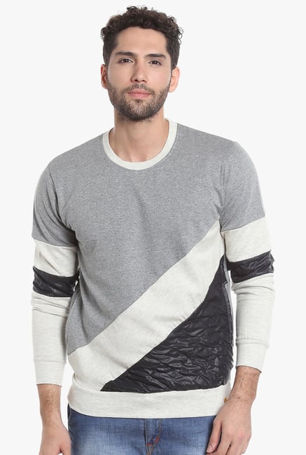 Campus Sutra Grey Regular Fit Sweatshirt-picture-42