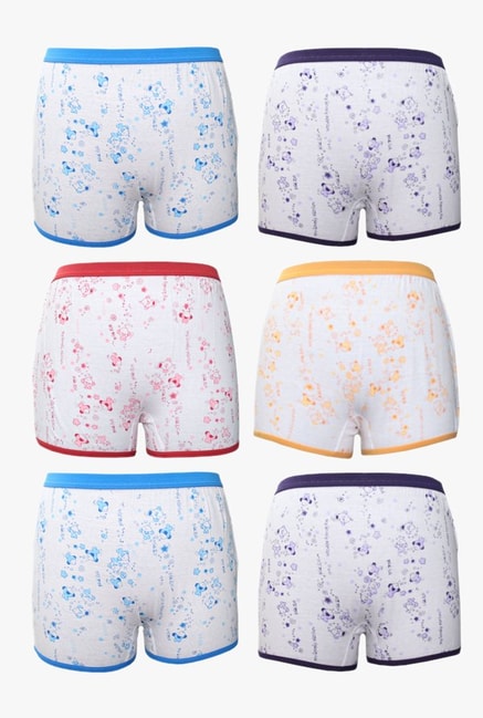 Bodycare Kids Blue, Purple, Red & Yellow Bloomers (Pack of 6)