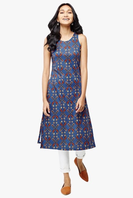 global desi teal kurta