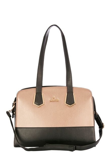 Lavie Hotol Rose Gold & Black Color Block Shoulder Bag