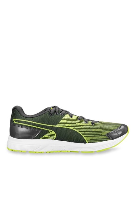 Puma Sequence Olive Green Running Shoes 