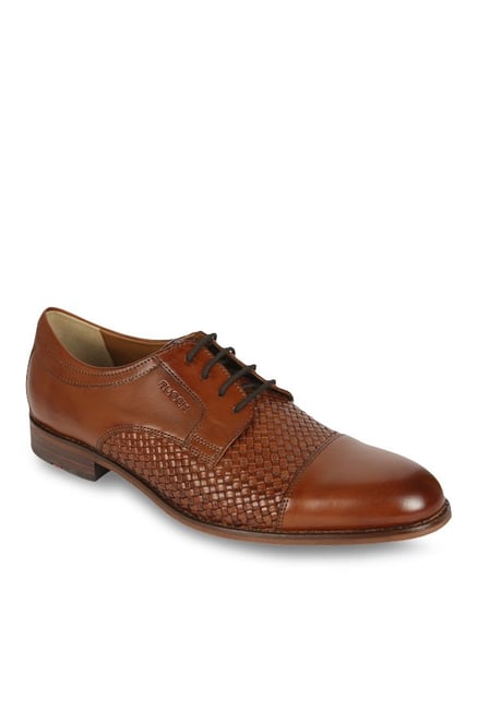 Ruosh Men's Tan Derby Shoes