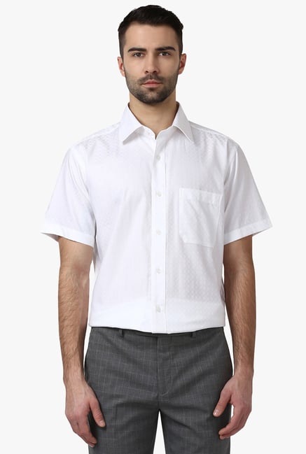 Buy Raymond White Short Sleeves Shirt for Men Online Tata CLiQ