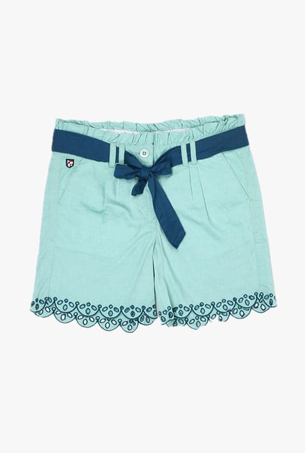 U S Polo Assn U.S. Polo Assn. Kids Green Cut Work Shorts