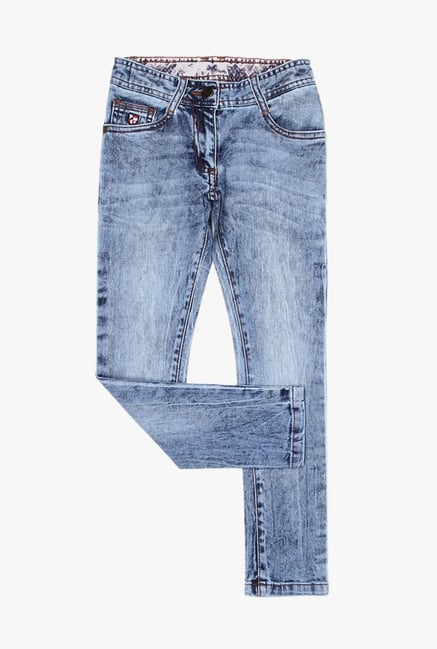 girls acid wash jeans