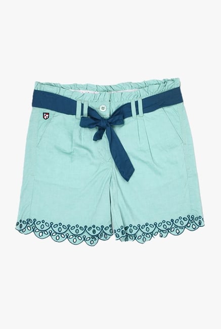 U S Polo Assn U.S. Polo Assn. Kids Green Cut Work Shorts