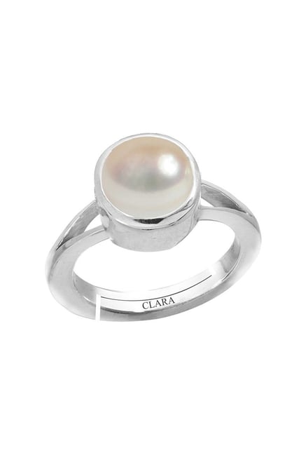 Buy White Pearl Ring, Genuine Pearl Ring, Silver Pearl Ring, Dainty Pearl  Ring, Freshwater Pearl Ring, Genuine Pearl Ring, Anniversary Ring Online in  India - Etsy