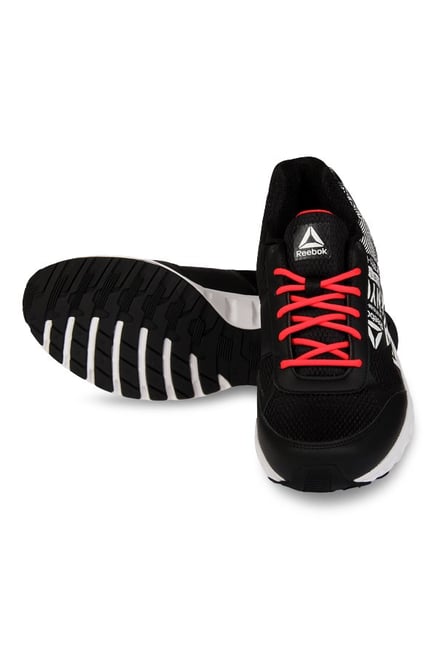 reebok run start lp black running shoes