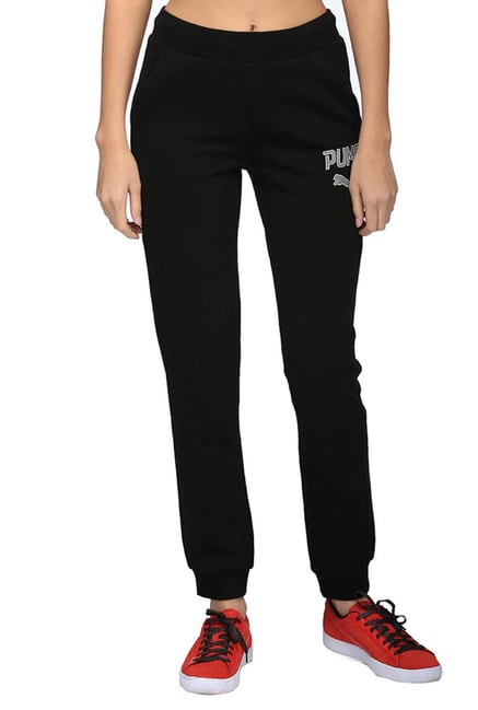 womens black athletic joggers