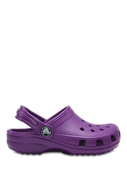 Crocs Kids Classic Amethyst Back Strap Clogs