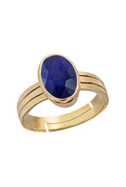 Buy Gemorio Blue Sapphire Neelam 4.8cts or 5.25ratti Ring for Men At Best  Price @ Tata CLiQ