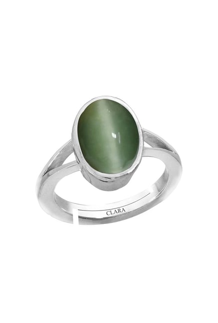 Buy Ceylonmine Cats eye Ring with natural and Lab certified stone Cat's Eye  Silver Plated Ring Online at Best Prices in India - JioMart.