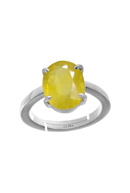 Clara Yellow Sapphire Pukhraj 3cts or 3.25ratti Ring