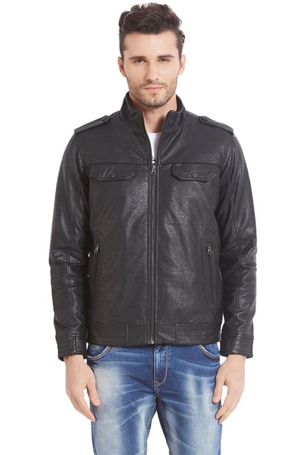 spykar leather jacket