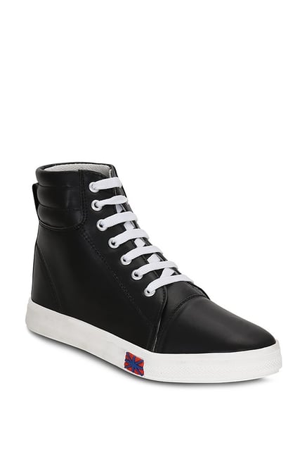 Kielz Black Casual Ankle High Sneakers