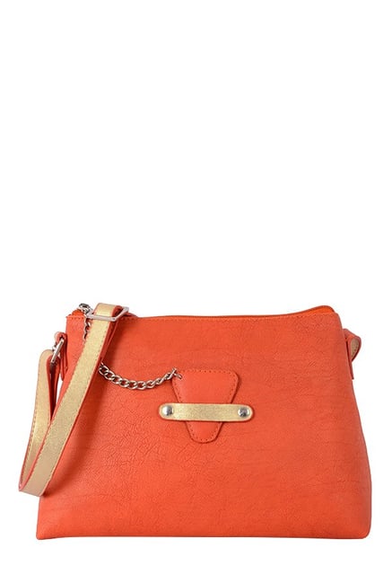 baggit pink solid sling bag