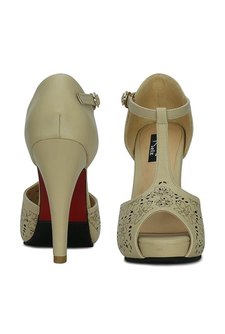 Buy Kielz Beige T-Strap Stilettos for Women at Best Price Tata CLiQ