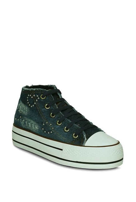 Buy Kielz Navy Ankle High Sneakers for Women at Best Price Tata CLiQ