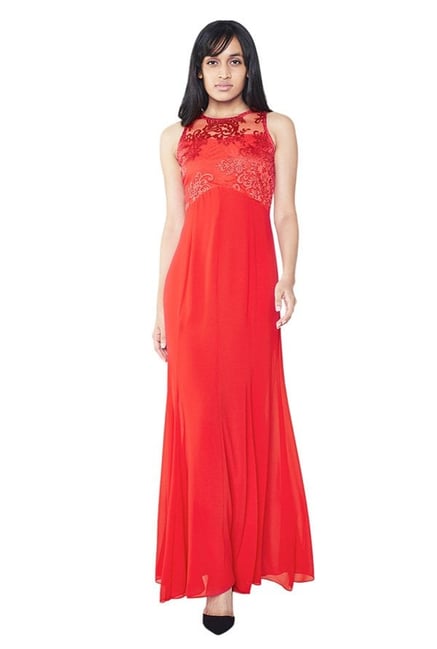 maxi dresses tata cliq