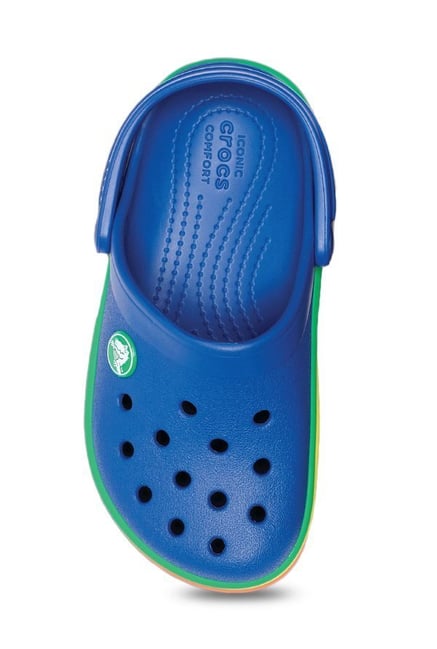 Buy Crocs Kids CB Rainbow Blue Jean Back Strap Clogs for Boys at
