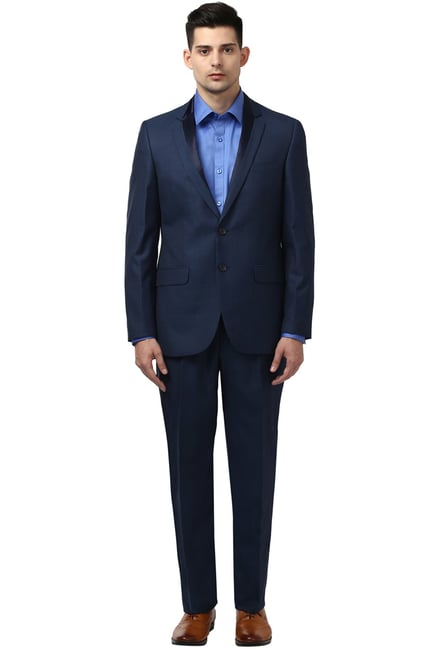 navy regular fit suit