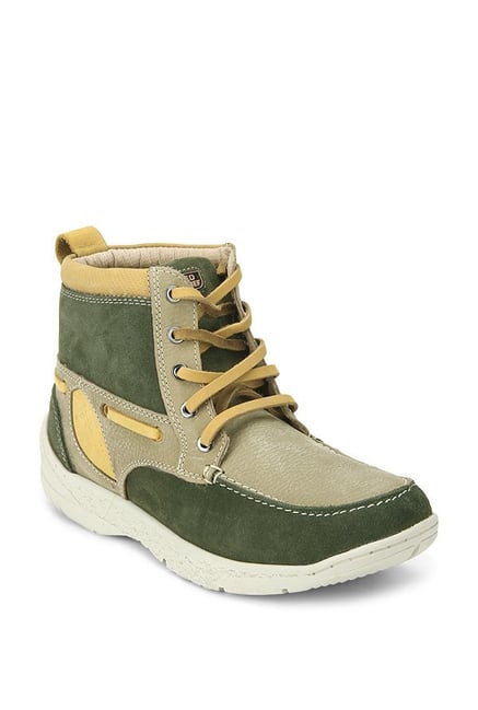 Buy Red Chief Olive Green Casual Boots 