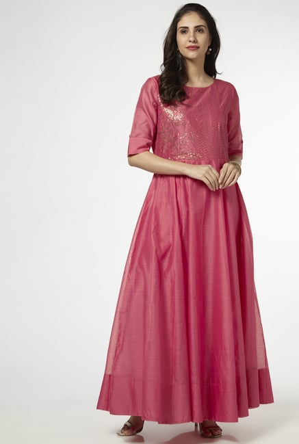 Buy Vark by Westside Pink Maxi Dress for Women Online @ Tata CLiQ