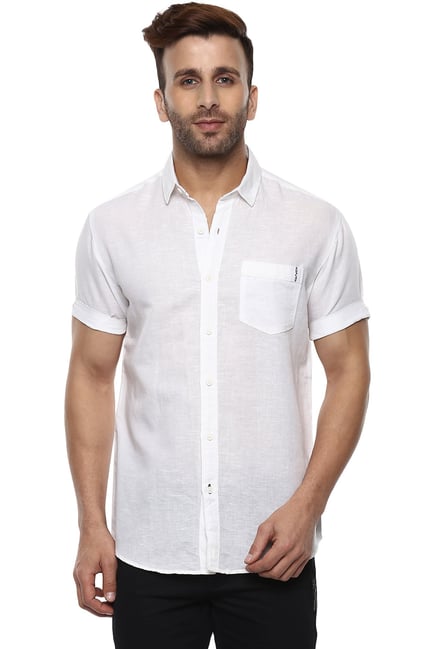 Buy Mufti White Half Sleeves Shirt Online at Best Prices | Tata CLiQ