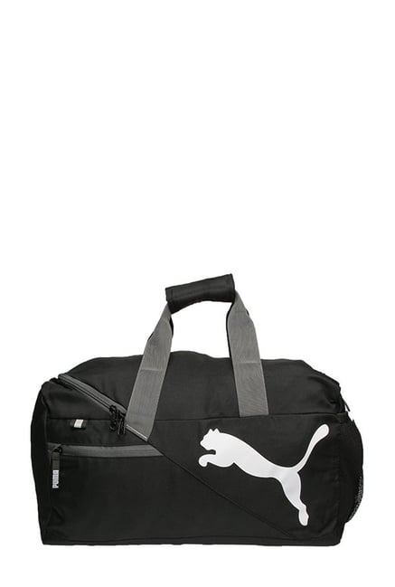 puma black solid duffle bag