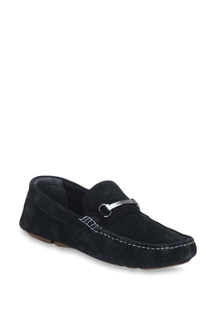 red tape black loafer shoes