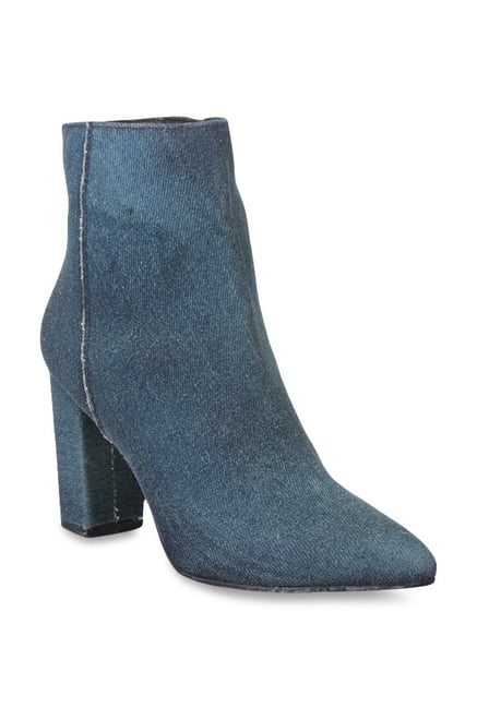 women blue booties