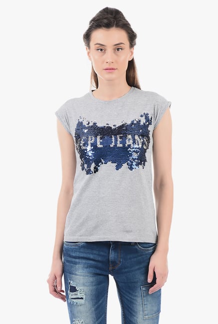 grey embellished jeans