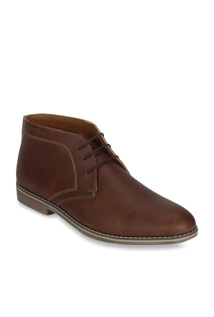Buy Red Tape Dark Tan Chukka Boots for 