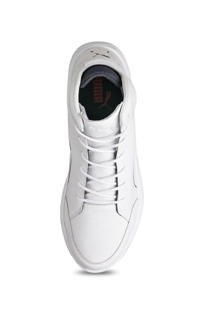 puma bmw ms mid white ankle high sneakers