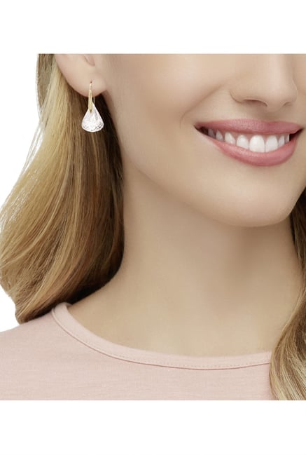 Swarovski Lunar Rose Drop Earrings Online At Best Price Tata Cliq Swarovski Lunar Rose Drop Earrings