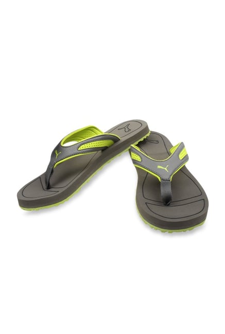 lime green puma slides