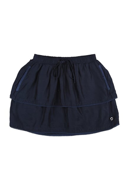 Buy Gini Jony Navy Solid Skirt for Girls Clothing Online Tata CLiQ